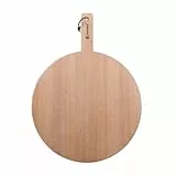 RENBERG NATURALLY - Tabla de Picado 38x28x1.5 cm Madera de Haya - Bordes en Color Blanco - Diseño con Colgador - Lavado a Mano Recomendado