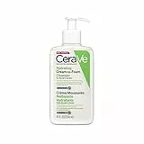 CeraVe Gel Limpiador Crema-Espuma Hidratante, Para Piel Normal a Seca, Elimina Maquillaje, Suciedad y Grasa, Para Rostro, Con Ceramidas Esenciales, Aminoácidos y Ácido Hialurónico, 236ml