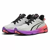 PUMA Herren Fast-Trac Nitro 3 Laufschuhe Trailschuh Feather Gray-Glowing Red-Pure Magenta - Grau 42,5