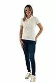 Tommy Jeans Polo de Manga Corta Mujer Slim Essential elástico, Blanco (Ecru), S