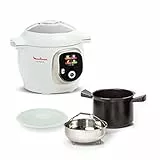 Moulinex, Cookeo - Multicooker inteligente 6L, 150 recetas integradas, cocción sin vigilancia, pantalla intuitiva, guía de cocción, aplicación MyMoulinex, 1600 W, blanco, 15 años reparabilidad