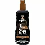 Australian Gold 15 SPF Protector Solar con Bronceador, Marron, 237 Mililitros, Loción