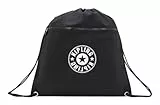 KIPLING SUPERTABOO Mochila Mediana (con cordón), Black Lite (Negro)