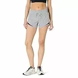 Amazon Essentials Pantalones Cortos Deportivos de Corte Estándar con Cintura Fruncida y Tejido Ligero Mujer, Gris Chiné Moyen, S