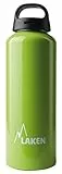 LAKEN Pone Tu Disposición Esta 0,75l Perfecta Para Múltiples Usos Desde Ir, Botella De Aluminio Verde Classic Boca Ancha Unisex Adulto, Verde (Green), 750ml Paquete De 6