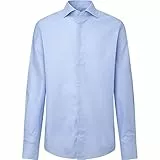 Hackett London Textura Dobby Camisa, Azul Claro, 15.5 para Hombre