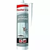 fischer - Masilla Acrílica Blanca para Relleno de Grietas, Reparaciones en Interiores, Pintable, Lavable con agua, Gran Adherencia Multimaterial y de Fácil Aplicación (300 ml) - Color Blanco