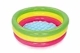 BESTWAY 51128 - Piscina Hinchable Infantil Summer 70 x 24 cm Estructura 3 Anillos y Suelo Hinchable Colores Para Niños Mayores de 2 Años Capacidad 41 Litros