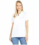 Tommy Hilfiger Polo clásico para Mujer (Talla estándar y Grande), Blanco, M