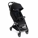 Chicco WE Silla de Paseo 0 Meses-22 Kg, Plegado fácil con una mano, Carrito Bebe, Cómoda de viajar, Equipaje de mano, Reclinable, Capota y Cubierta para Lluvia, incluye saco de transporte, Negro