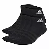 adidas Unisex adulto Cushioned Sportswear Ankle Socks 6 Pairs, Black/White, 6.5-8