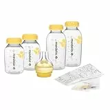 Medela Set de conservación y alimentación, Biberones para el almacenamiento de leche materna, tetina Calma, bolsas para el almacenamiento de leche materna, Sin BPA, Set de inicio de lactancia