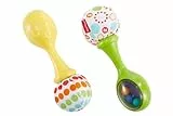 Fisher-Price Maracas musicales, juguete y sonajero para bebé +3 meses (Mattel BLT33)