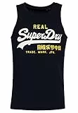 Superdry Vintage VL Classic Vest Chaleco, Midnight Blue Grit, S para Hombre