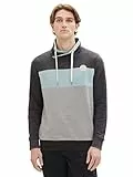TOM TAILOR 1037761, Sweatshirt para Hombre, Gris (Dark Grey Melange), M