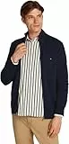 Tommy Hilfiger Jersey con Cremallera Hombre Essential Cotton Zip Thru con Cuello Alto, Azul (Desert Sky), M