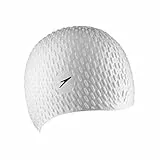 Speedo Bubble Bath Cap Gorro de natación Unisex Adulto, Blanco, Talla Única