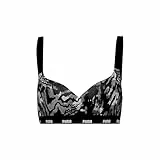 PUMA Printed Padded Top Sujetador Deportivo, Negro, M Mujeres