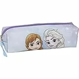CERDÁ LIFE'S LITTLE MOMENTS Estuche Portatodo de Frozen - Color Azul - 20x5,5x5,5 cm - Fabricado en Poliéster - Cierre de Cremallera - Estampado de Elsa y Anna - Producto Original Diseñado en España