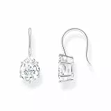 Thomas Sabo Pendientes de plata de ley 925 con circonitas blancas H2290-051-14, talla única, Plata de ley, Circonia cúbica