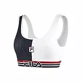 Fila Sujetador Deportivo, en Poliamida Resistente, Negro/Blanco T752-1, M para Mujer