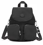 Kipling Firefly Up Mochila Pequeña (Convertible en Bandolera), Black Noir (Negro)