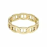 Fossil Anillos en acero inoxidable para mujer, Oro arena, 7, Sandy gold