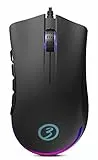 Ozone Raton Gaming Exon X90 -OZEXONX90- Esports Mouse Gaming, Sensor Optico, RGB, 12.000 dpi, 11 Botones Programables, Ergonomico, Negro