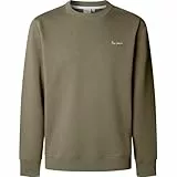 Pepe Jeans Macbeth Small Logo Plain Crew Sudadera, Verde (Verde Militar), XXL para Hombre