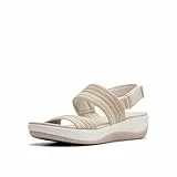 Clarks Arla Stroll, Sandalia Mujer, Beige Combi, 41.5 EU