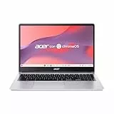 Acer Chromebook 315-4H - Ordenador Portátil 15.6' Full HD LED, Laptop (Intel Celeron N4500, 8 GB RAM, 64GB eMMc, Intel UHD Graphics, Chrome OS), PC Portátil Color Plata - Teclado Qwerty Español