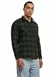 Urban Classics Checked Flanell Shirt Camisa, Multicolor (Blk/Forest), XL para Hombre