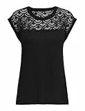 ONLY Camiseta para Mujer Onlnicole Life S/S Mix Top Noos JRS, Negro (Black), M