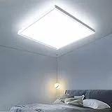 OTREN LED Lámpara de Techo, 30CM Plafon Techo Cuadrada 6500K, IP44 Luz de Techo Moderno para Dormitorio Infantil Baño Cocina Sala de Estar, 28W 2400LM