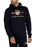 GANT REG Archive Shield - Sudadera con Capucha para Hombre, Color Azul, Azul Noche, M