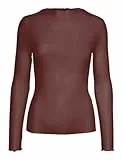 VERO MODA Vmines LS O-Neck Jersey Camiseta de Manga Larga, Fired Brick, M para Mujer