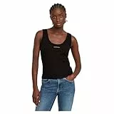 G-Star para Mujer Top Sin Mangas Slim Rib, Negro (dk Black D26065-D253-6484), L