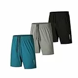 fovdtaa - Pantalón corto deportivo para hombre, de secado rápido, 3 unidades, para gimnasio, correr, entrenamiento, XL