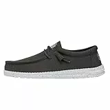 Hey Dude Wally Slub Canvas, Moc Toe Shoes Hombre, Gris Oscuro, 38 EU