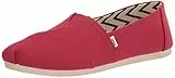 TOMS Alpargata de algodón reciclado, Mocasines Planos Mujer, Rojo, 42.5 EU