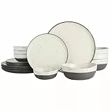 Gibson Elite, Vajilla Elite Rhinebeck de 16 piezas con dos tipos de platos hondos y tazones