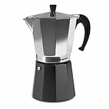 Orbegozo KFM 1230 – Cafetera italiana de aluminio, 12 tazas de capacidad, negro y silver