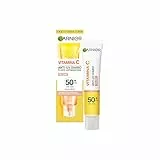 Garnier Vitamina C Fluido Antimanchas Anti-UV Diario Efecto Glow FPS50+, Protege, Previene y Reduce las manchas, para todo tipo de pieles, 40 ml