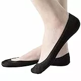 JARSEEN 4Pares Calcetines Invisibles Mujer Cortos Nylon Algodón Calcetines Con Silicona Antideslizante (EU 35-38.5, 4Negro)