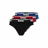 BOSS 3-Pack Classic Regular Fit Stretch Briefs Ropa Interior, Rojo/Azul Marino/Negro, XL (Pack de 3) para Hombre