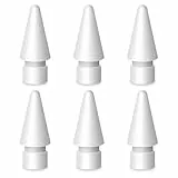 flintronic 6PCS Puntas Compatible con Apple Pencil 1 y 2 Generación, Puntas de Lápiz de Apple iPad Pro, Puntas para el Apple Pencil para iPad Pro Ipencil, Blanco