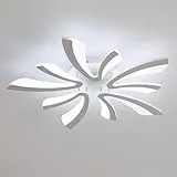 Comely Lámpara de Techo LED, 50W 5625LM Forma de V Plafon LED Techo, 6500K Luz Blanca Fría, Acrílico Accesorio de Iluminación Moderno para Salon Dormitorio Comedor Baño Pasillo, Dia 70cm