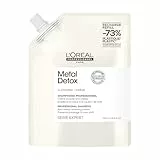 L'Oréal Professionnel, Champú Profesional Sin Sulfatos, para Cabello Dañado o Decolorado, Color Duradero y Brillante, Cabello Más Fuerte e Hidratado, Metal Detox, Formato Refill 500ml