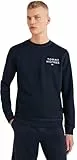 Tommy Hilfiger Hombre Sudadera sin Capucha, Azul (Desert Sky), M