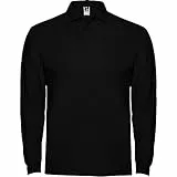 ROLY Polo Estrella 6635 Hombre Manga Larga Negro 02 L